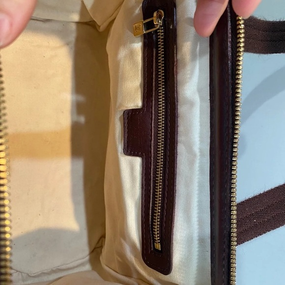 Authentic Bordeaux Mini Lin Monogram - Picture 4 of 5